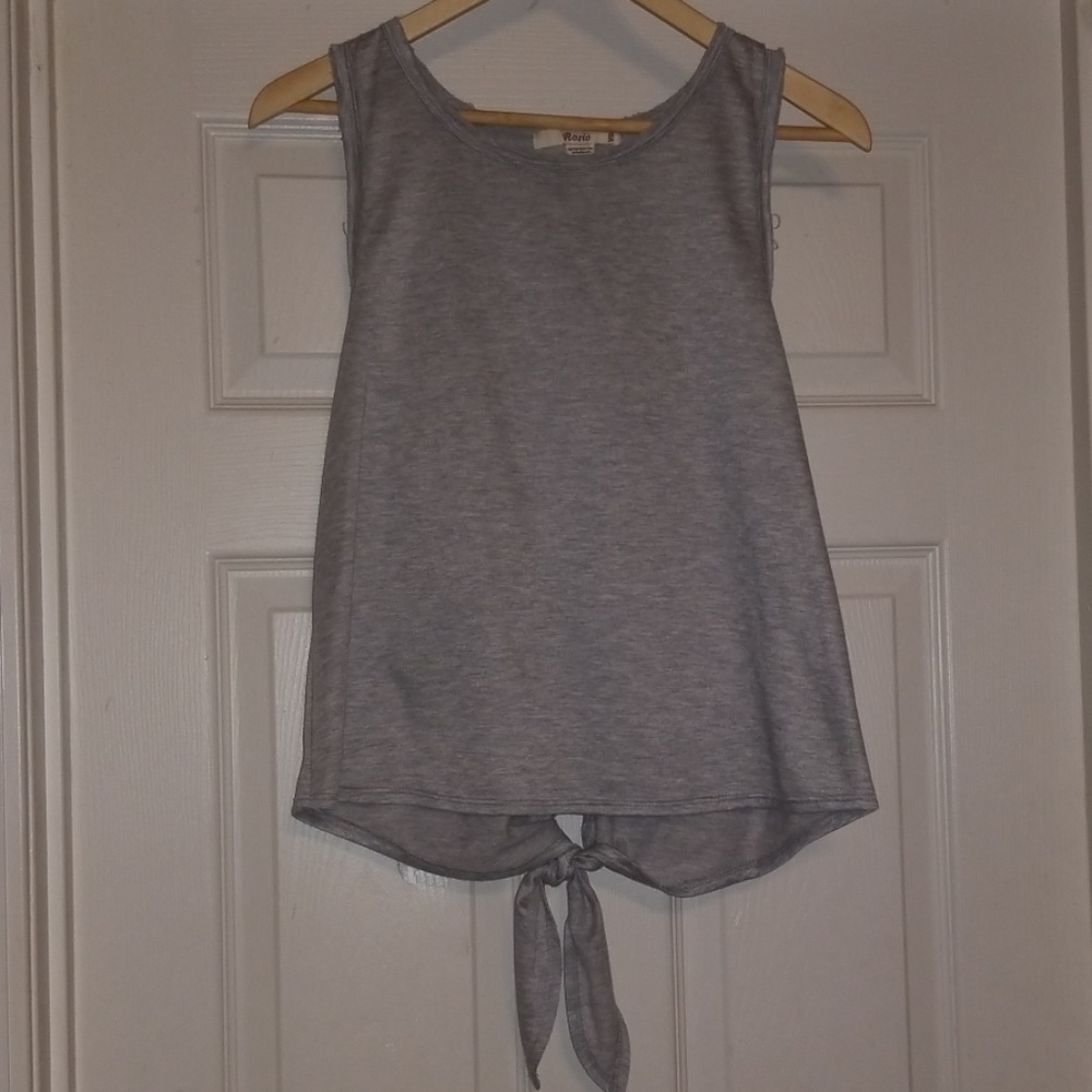 Rosio Open Back Gray Tank